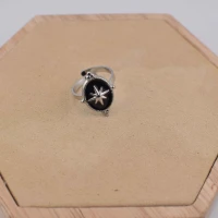 ANELLO STELLA COMETA OVALE ARGENTO