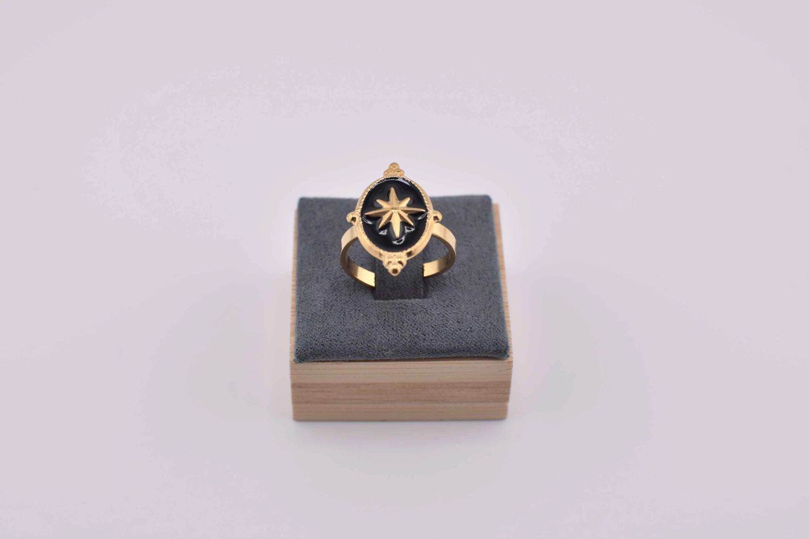 ANELLO STELLA COMETA OVALE ORO
