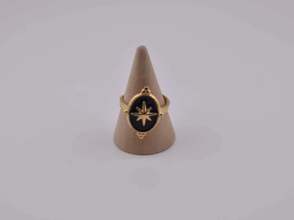 ANELLO STELLA COMETA OVALE ORO