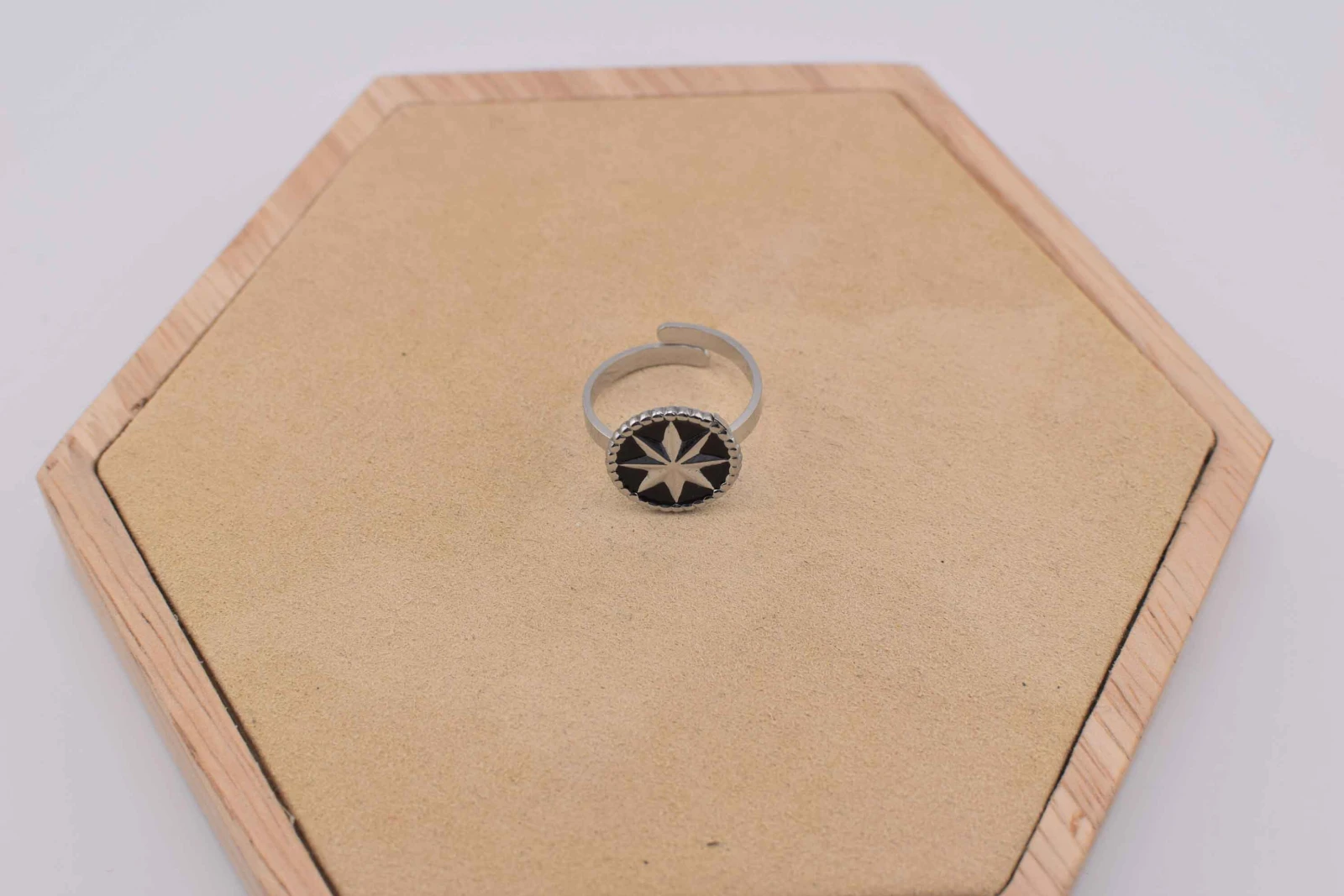 ANELLO STELLA COMETA ROTONDO ARGENTO