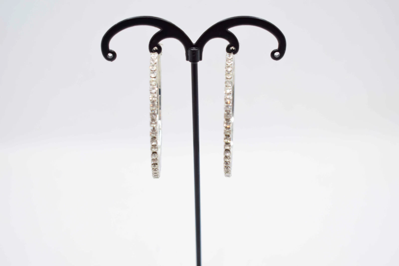 ORECCHINI A CERCHIO ARGENTO STRASS 2