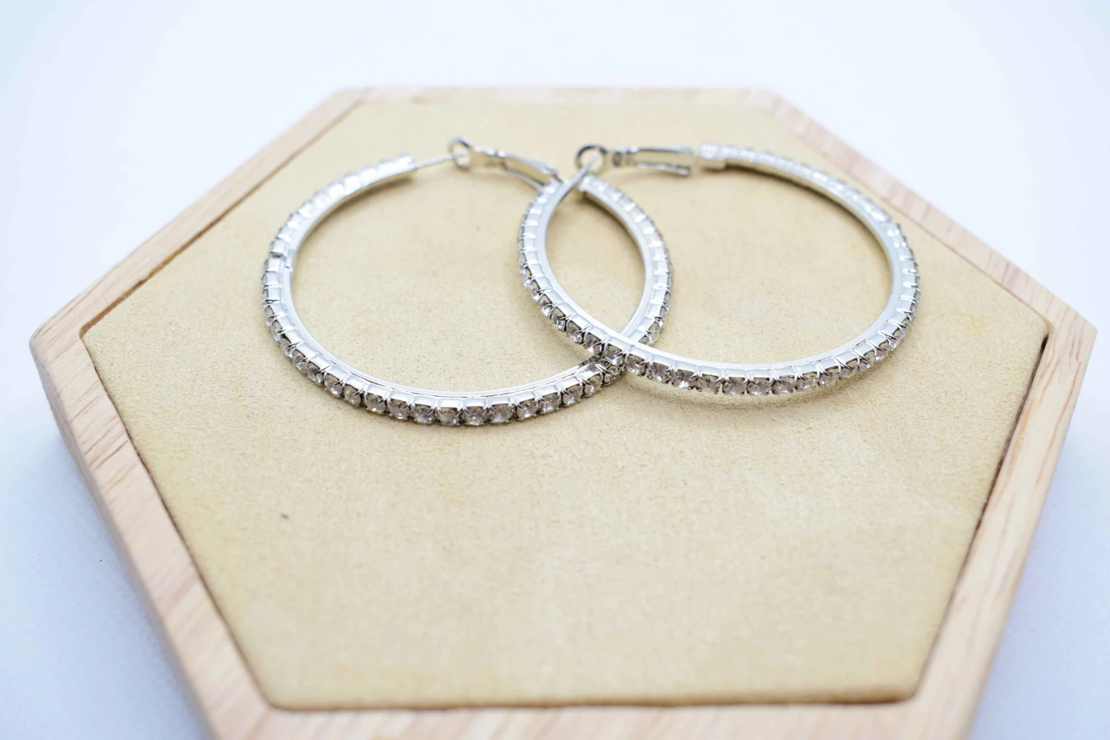 ORECCHINI A CERCHIO ARGENTO STRASS 2