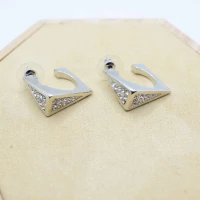 ORECCHINI GEOMETRICI ARGENTO STRASS