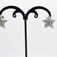 ORECCHINI STELLA ARGENTO STRASS