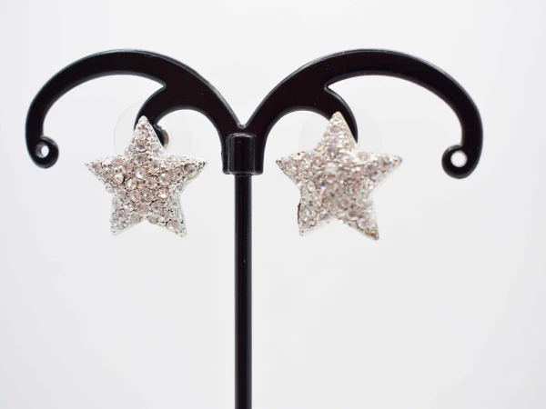 ORECCHINI STELLA ARGENTO STRASS