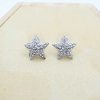 ORECCHINI STELLA ARGENTO STRASS