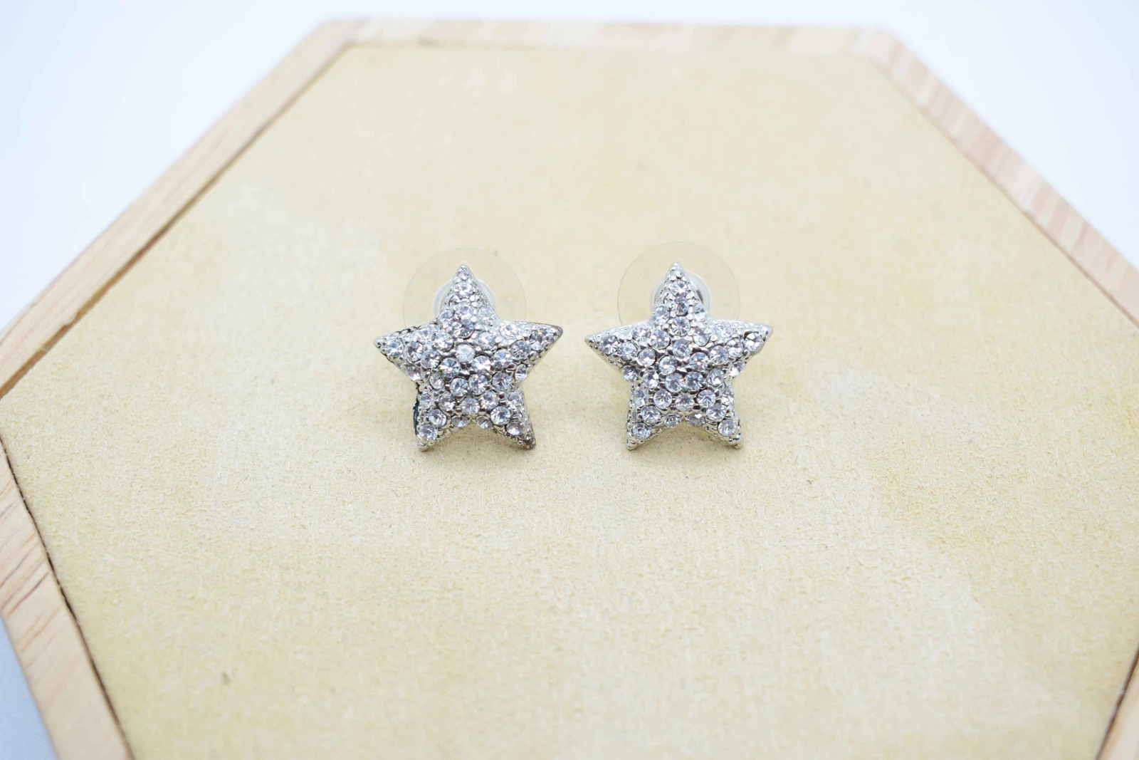 ORECCHINI STELLA ARGENTO STRASS