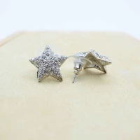 ORECCHINI STELLA ARGENTO STRASS