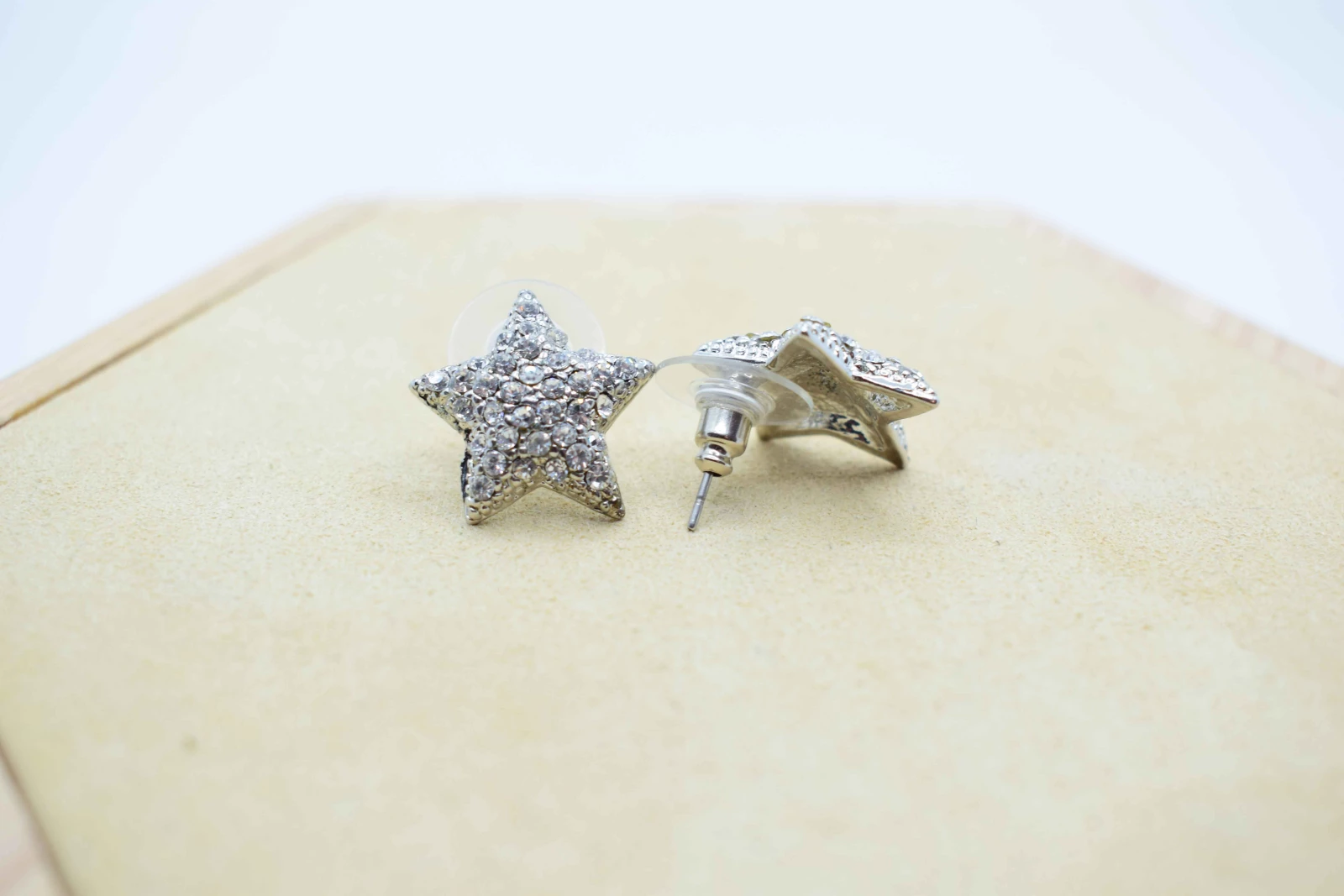 ORECCHINI STELLA ARGENTO STRASS
