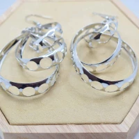ORECCHINI MULTICERCHIO ARGENTO