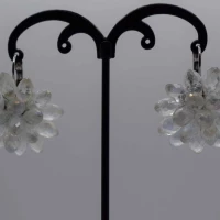 ORECCHINI FIORE CRISTALLO ARGENTO
