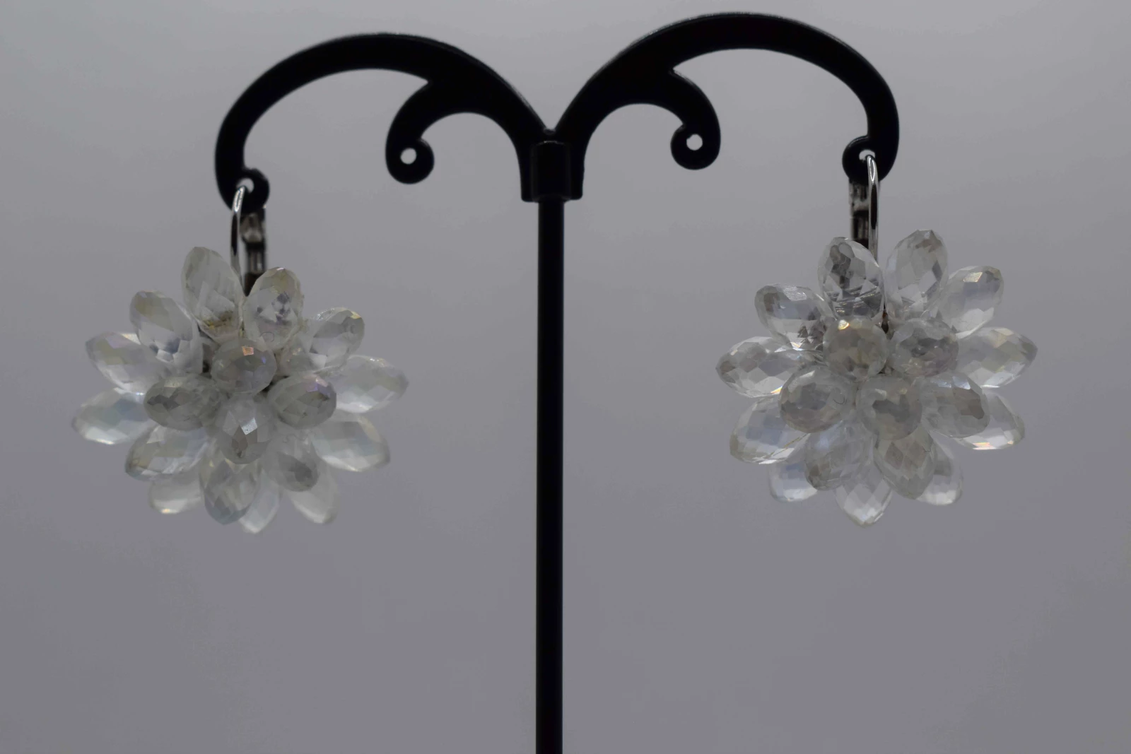ORECCHINI FIORE CRISTALLO ARGENTO