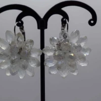 ORECCHINI FIORE CRISTALLO ARGENTO