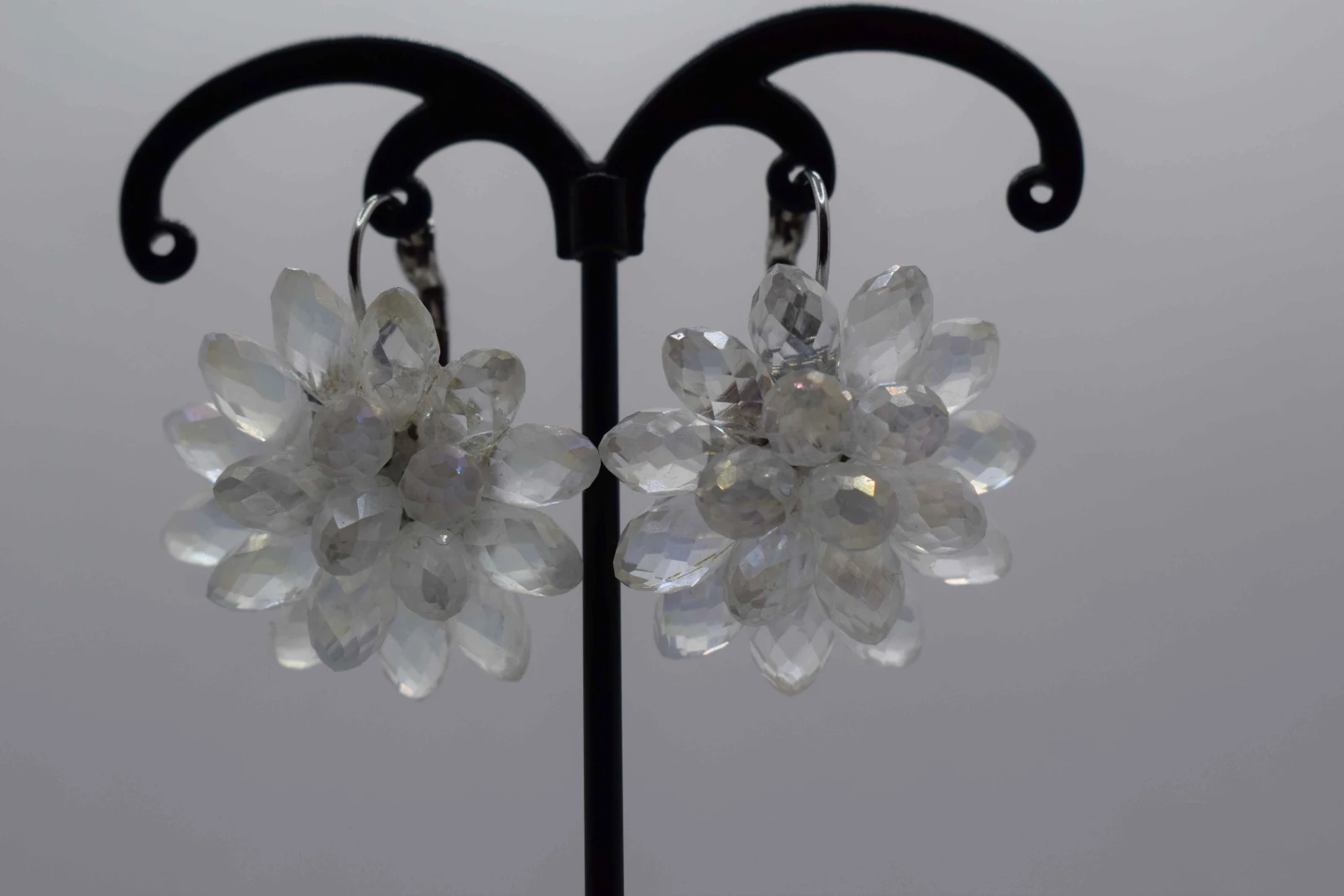 ORECCHINI FIORE CRISTALLO ARGENTO