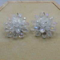 ORECCHINI FIORE CRISTALLO ARGENTO