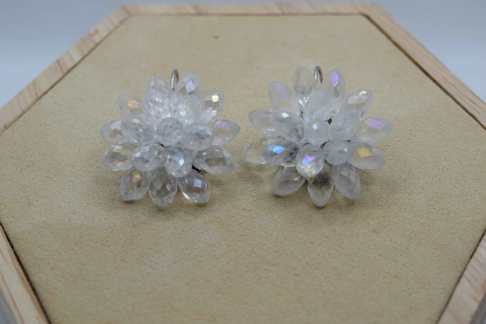 ORECCHINI FIORE CRISTALLO ARGENTO