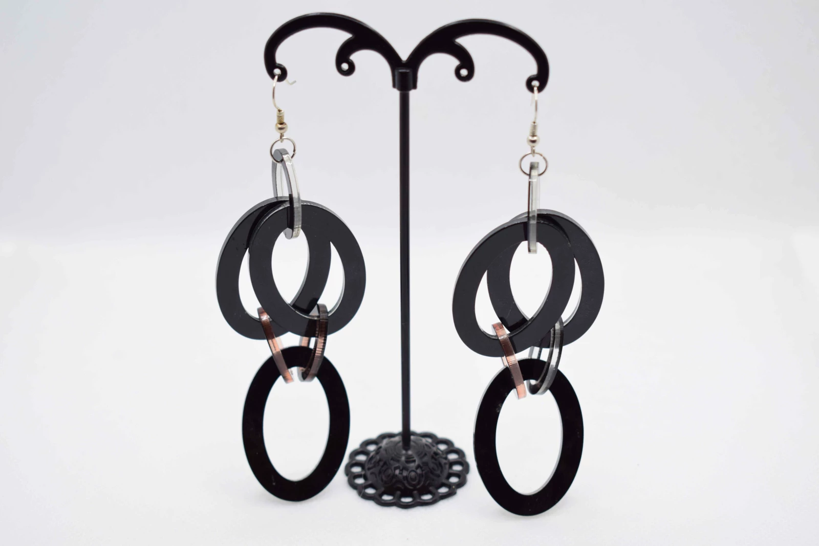 ORECCHINI MULTICERCHIO ARGENTO 2