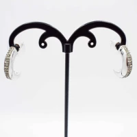ORECCHINI GEOMETRICI ARGENTO STRASS 2