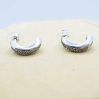 ORECCHINI GEOMETRICI ARGENTO STRASS 2