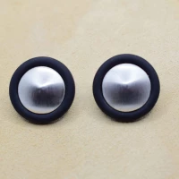 ORECCHINI ROTONDI ARGENTO E NERO