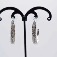 ORECCHINI SEMICERCHIO ARGENTO STRASS