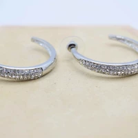 ORECCHINI SEMICERCHIO ARGENTO STRASS
