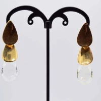 ORECCHINI CRISTALLO E ORO