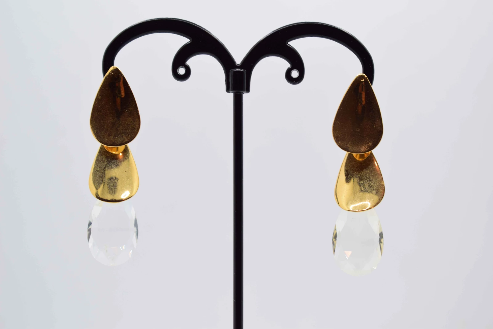 ORECCHINI CRISTALLO E ORO