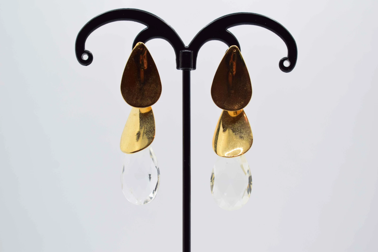 ORECCHINI CRISTALLO E ORO