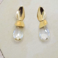ORECCHINI CRISTALLO E ORO