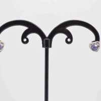 ORECCHINI CUORE BRILLANTE BLU