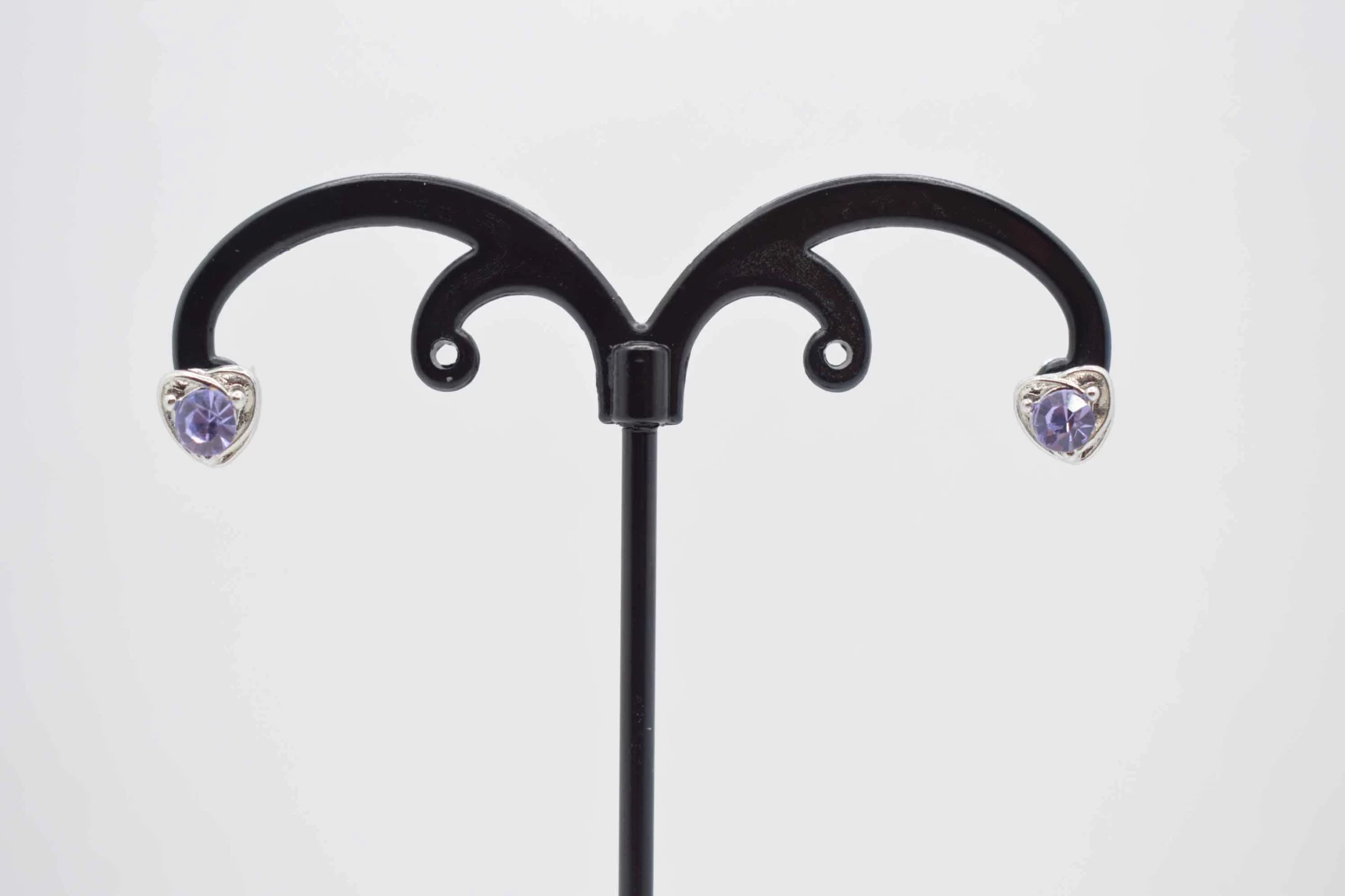 ORECCHINI CUORE BRILLANTE BLU