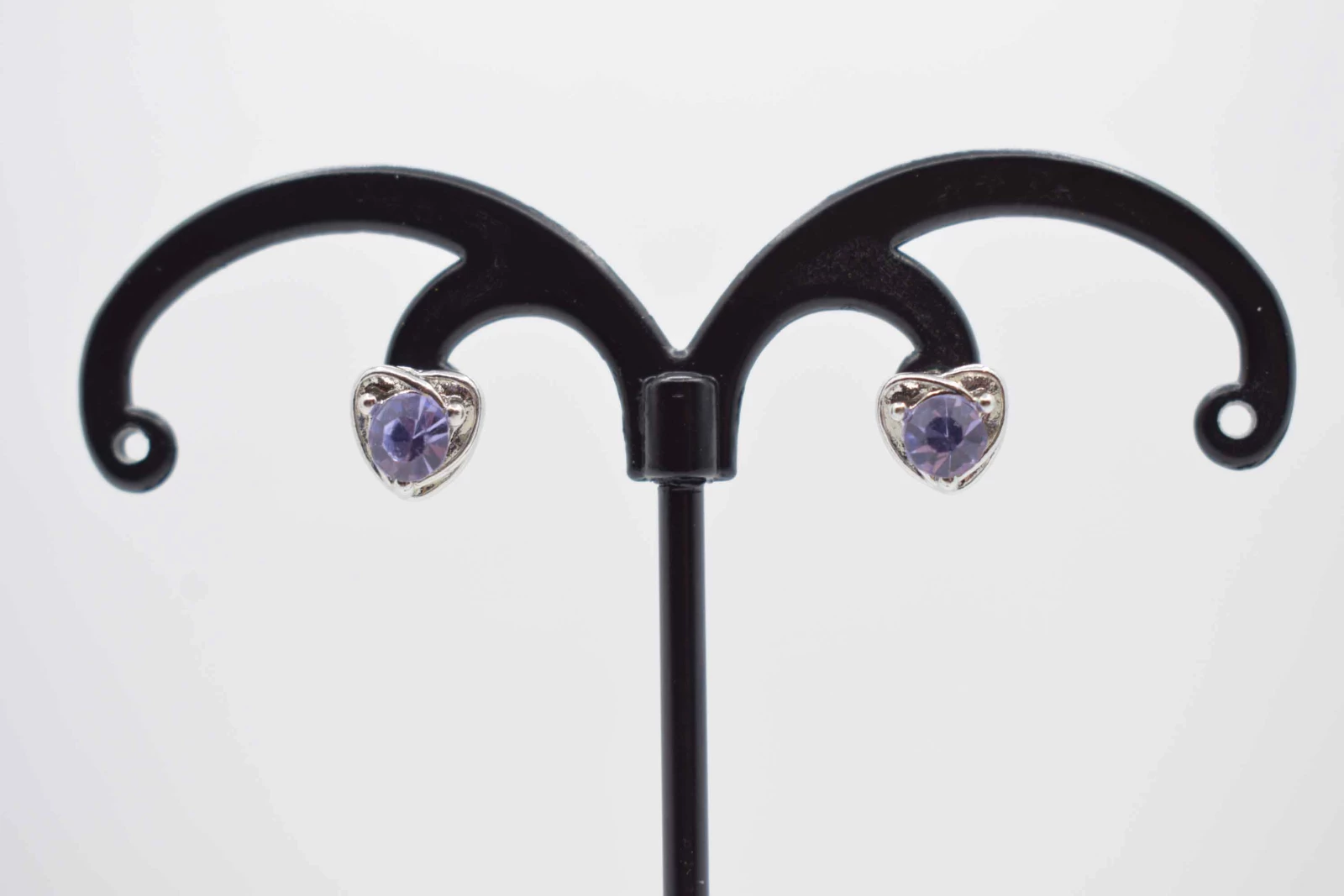 ORECCHINI CUORE BRILLANTE BLU