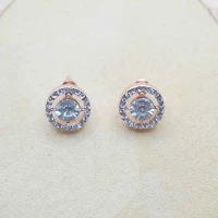 ORECCHINI BRILLANTE STRASS ORO ROSA