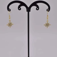ORECCHINI STELLA COMETA STRASS ORO