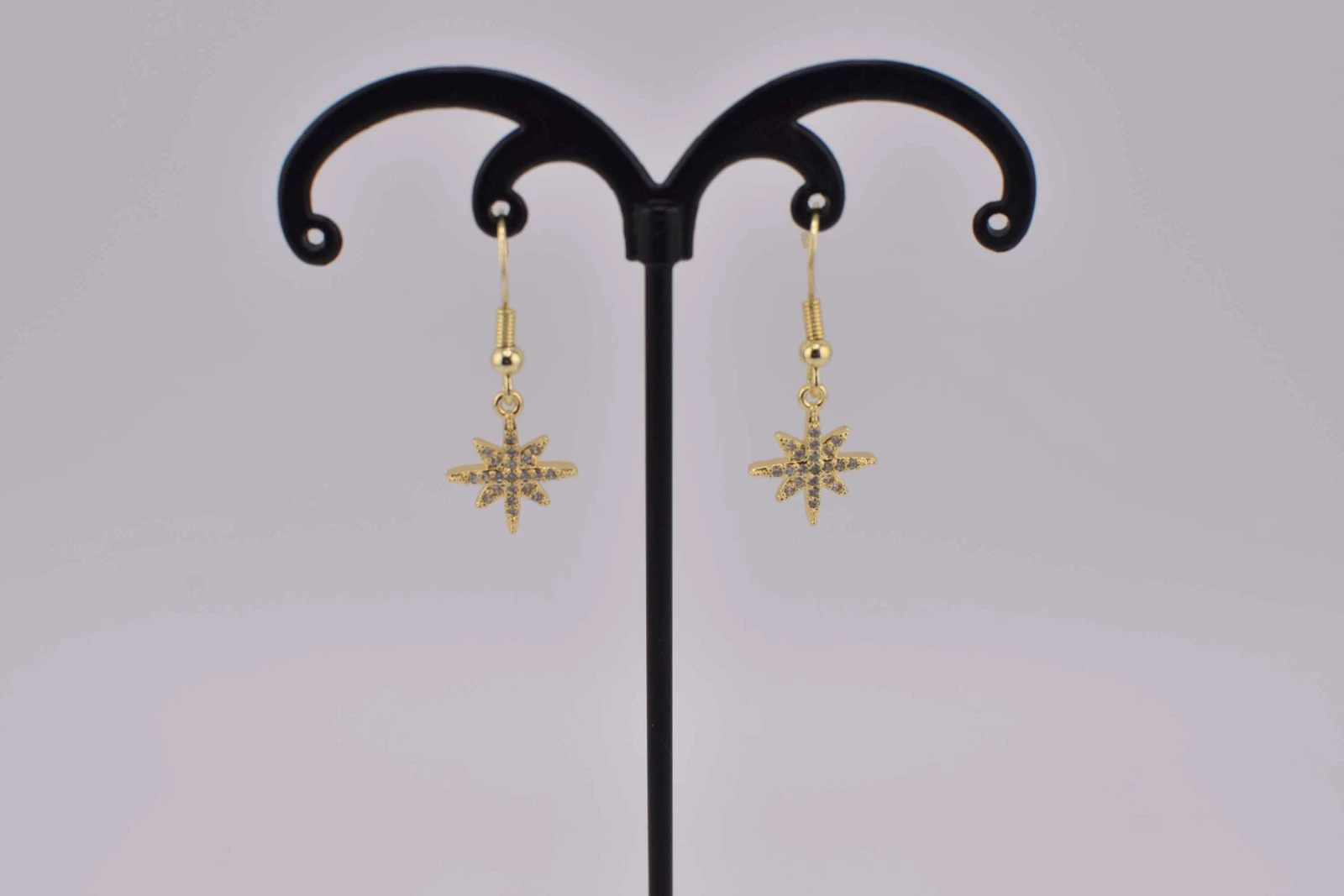 ORECCHINI STELLA COMETA STRASS ORO