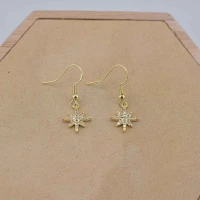 ORECCHINI STELLA COMETA STRASS ORO