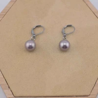 ORECCHINI CIONDOLO PERLA VIOLA ARGENTO
