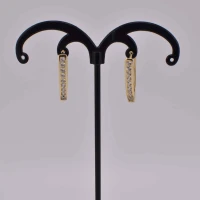 ORECCHINI TRIANGOLO STRASS OTTONE ORO