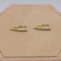 ORECCHINI TRIANGOLO STRASS OTTONE ORO