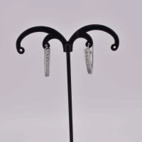 ORECCHINI TRIANGOLO STRASS OTTONE ARGENTO