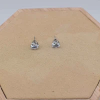ORECCHINI BRILLANTE CUORE ARGENTO