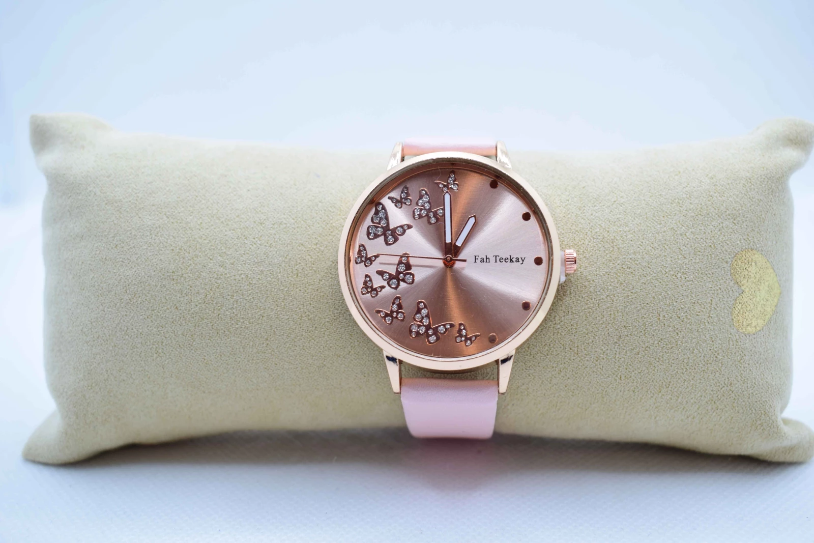 OROLOGIO CINGHIA ROSA QUADRANTE ROSA FARFALLE STRASS