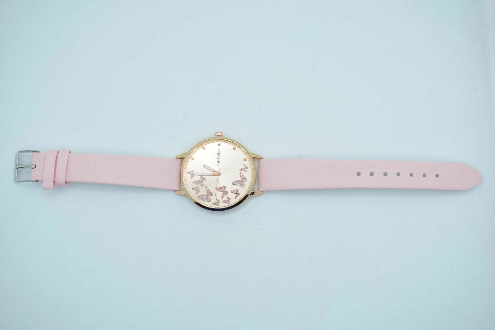 OROLOGIO CINGHIA ROSA QUADRANTE ROSA FARFALLE STRASS