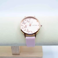 OROLOGIO CINGHIA ROSA QUADRANTE ROSA FARFALLE STRASS