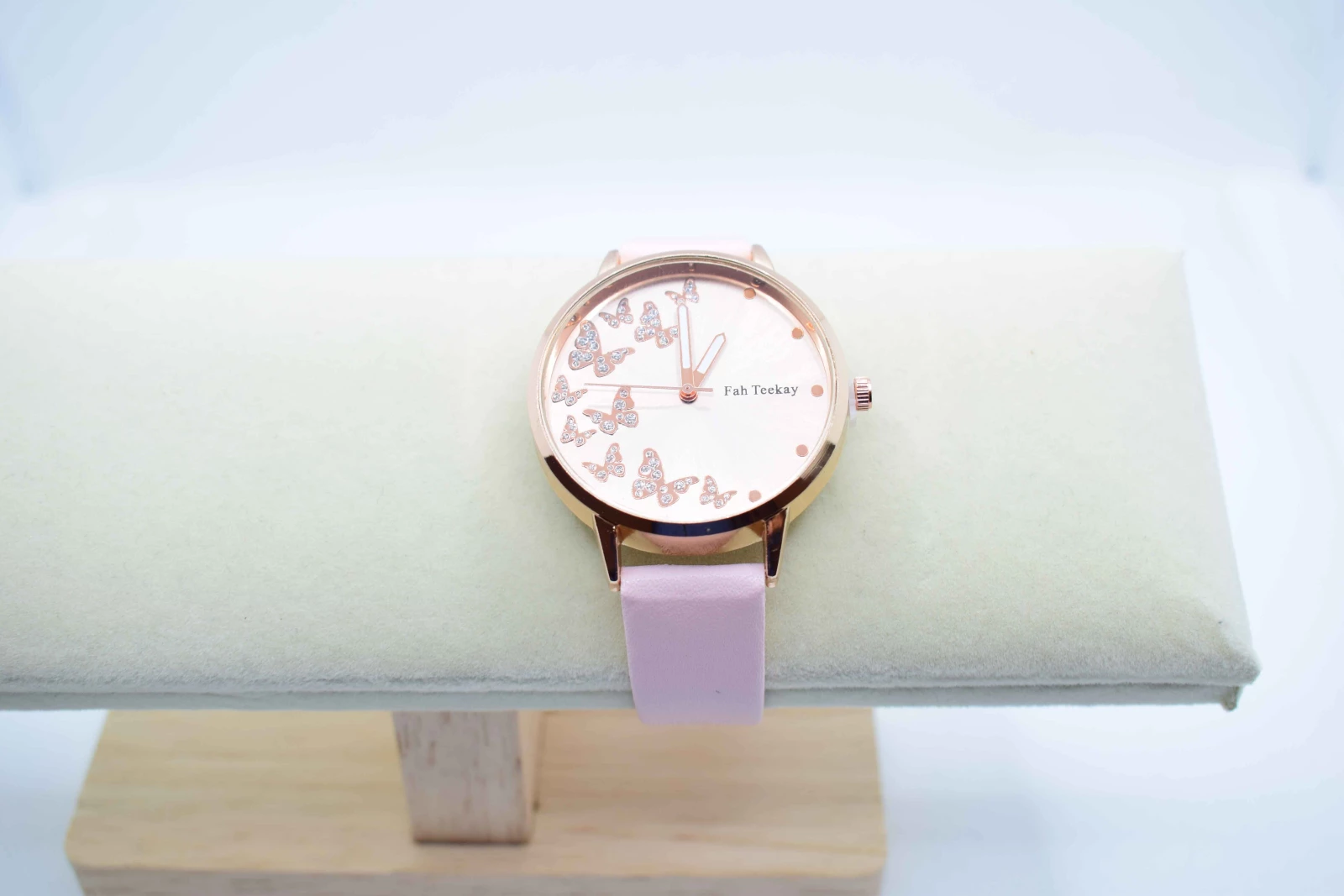 OROLOGIO CINGHIA ROSA QUADRANTE ROSA FARFALLE STRASS