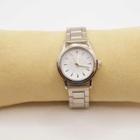 OROLOGIO CINGHIA MAGLIE ACCIAIO ARGENTO QUADRANTE BIANCO