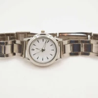 OROLOGIO CINGHIA MAGLIE ACCIAIO ARGENTO QUADRANTE BIANCO