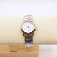 OROLOGIO CINGHIA MAGLIE ACCIAIO ARGENTO QUADRANTE BIANCO