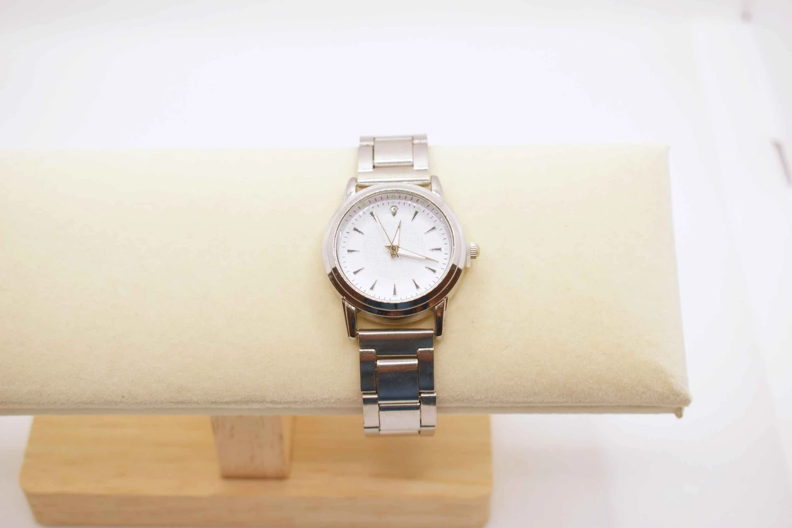 OROLOGIO CINGHIA MAGLIE ACCIAIO ARGENTO QUADRANTE BIANCO